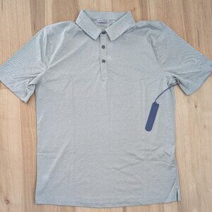 NWT Willy Athletic Polo Pima Cotton Blend Heather Grey Short Sleeve Men’s XL